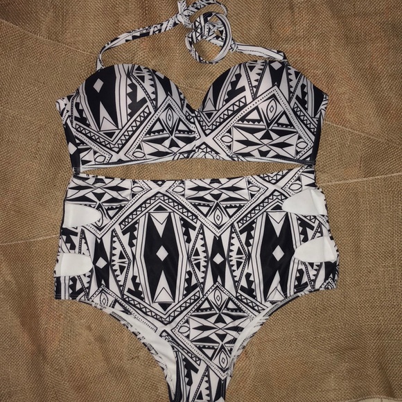Swimwear Bikini Set Push-up High Waisted - Picture 3 of 7